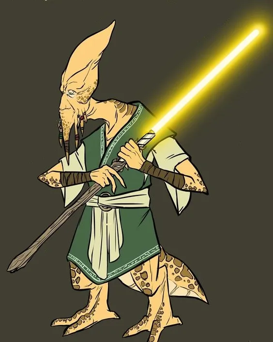 Anx Jedi con sable laser